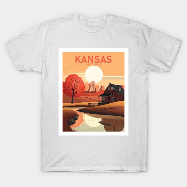 KANSAS T-Shirt by MarkedArtPrints